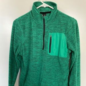 Green Zip Up Sweater for Men